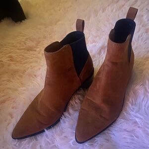 Brown Suede Ankle Boots